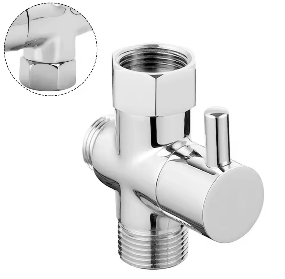 3 Way Valve Converter for Wall Mount Shower Head