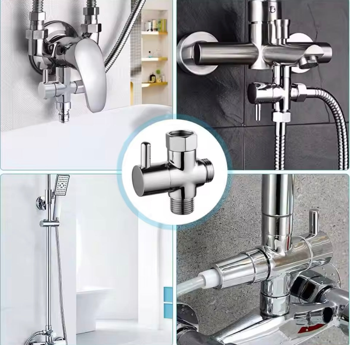 3 Way Valve Converter for Wall Mount Shower Head